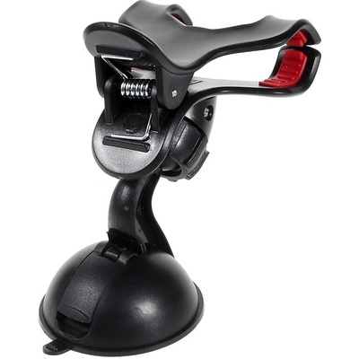 AppleMix Držák do auta pro Apple iPhone - na sklo / palubní desku - s přísavkou - klipové uchycení - černý | Zboží Auto