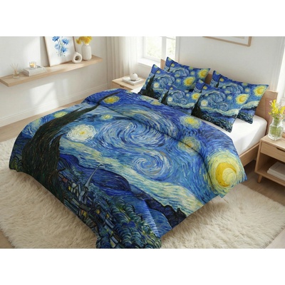 Áčko Obliečky MAKOSATÉN Vincent van Gogh Hviezdna Noc Darčekové 2x 70x90 140x200