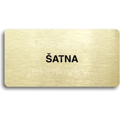 ACCEPT Piktogram ŠATNA - zlatá tabulka - černý tisk bez rámečku