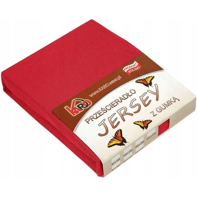 Karo Prostěradlo jersey s gumou červené 80x200