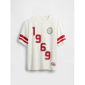 GAP Детска тениска Varsity GAP GAP | Byal | Момчешки | 104/110