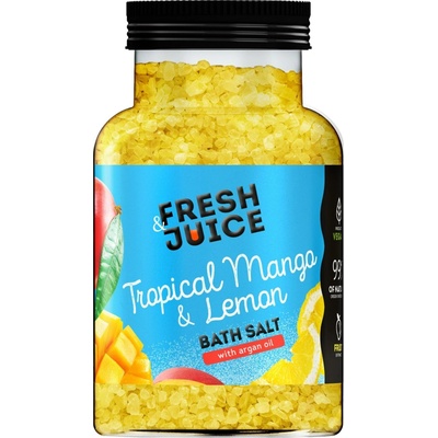 Fresh Juice Soľ do kúpeľa tropické mango a citrón 700 g