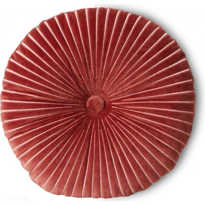 HK living Dekoratívny zamatový vankúš Burgundy Ø 35 cm