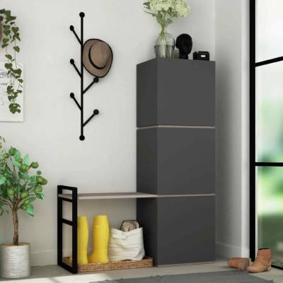 DECORTIE MELLO predsieňová zostava antracit svetlá mocca