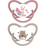 NIP Силиконови залъгалки NIP - Butterfly, Лама и мече, 0-6 м, 2 броя (240008213105062) - ozone