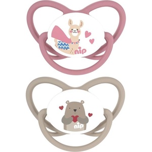 NIP Силиконови залъгалки NIP - Butterfly, Лама и мече, 0-6 м, 2 броя (240008213105062) - ozone