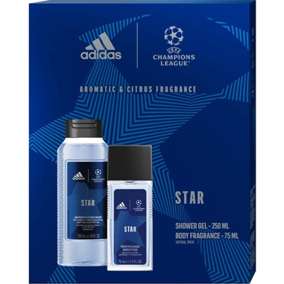 Adidas UEFA Star DNS 75 ml + sprchový gel 250 ml dárková sada