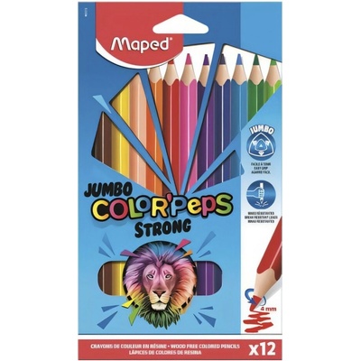 Maped Jumbo Color Peps Strong trojuholníkové farebné ceruzky sada 12 kusov 863312