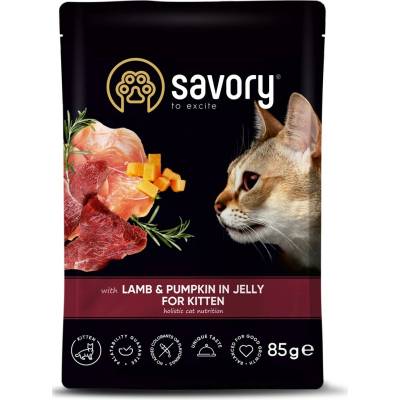 Savory Cat Pouch Kitten Lamb&Pumpkin 85 g