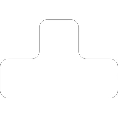 Samolepicí značení umístění palet WT-7110, tvar ''T'' – polykarbonát, bílá, 100×150×50 mm, balení 25 ks
