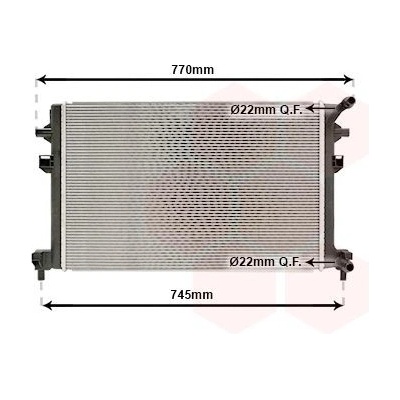Chladič, chlazení motoru VAN WEZEL 03012707