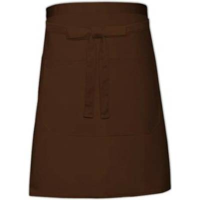 Link Kitchen Wear Pekařská zástěra s kapsou X964T Brown 90x50cm