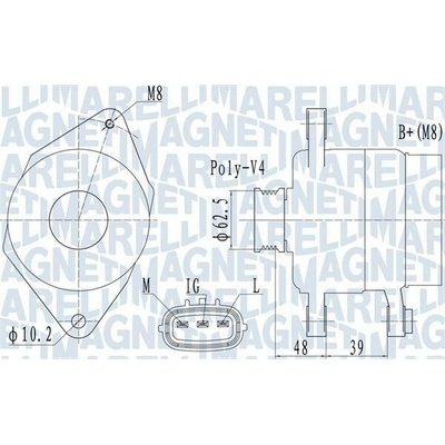 Alternátor MAGNETI MARELLI 063731517010