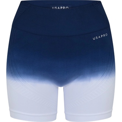 USA Pro Дамски къси панталони USA Pro USAPro Seamless 5 Ombre Shorts Womens - Navy/White