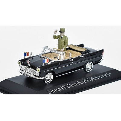 NOREV Simca Vedette V8 Chambord 1960 Prezidentské auto s figurkou 1:43