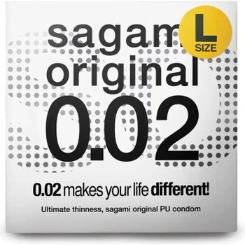 Sagami 1 бр. Ултра тънък голям презерватив Sagami Large 0.02 мм