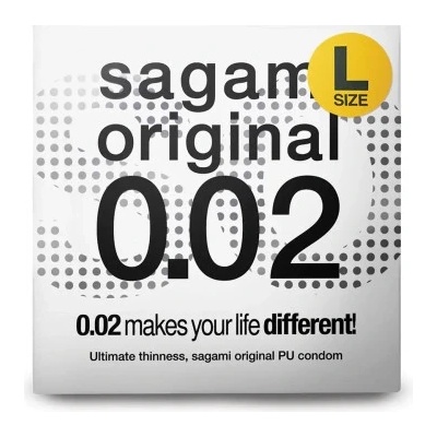 Sagami 1 бр. Ултра тънък голям презерватив Sagami Large 0.02 мм