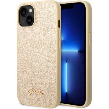 Image 1 of GUESS Калъф GUESS, Glitter Flakes Metal Logo за iPhone 14 Plus, GUHCP14MHGGSHD, Златист (GUHCP14MHGGSHD)