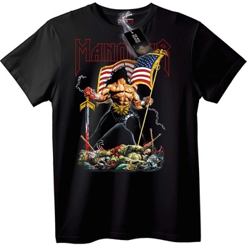 NOONEBRAND Тениска Manowar Американско знаме Воин - XL, White