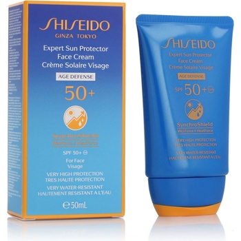 Shiseido Sun Care Expert Sun Protector Face Cream vodeodolný opaľovací krém na tvár SPF50+ 50 ml