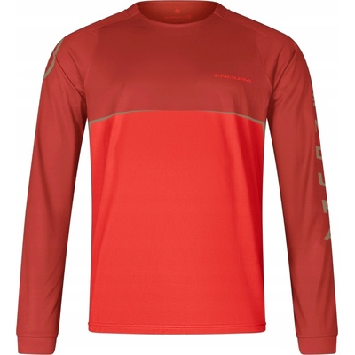 Endura Singletrack Core Printed Tee Flame Red pánsky