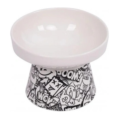 Urbanstyle Керамична купа повдигната размер M, бяло и черно, 12 х 12, 5 х 9, 5 см, Ø 15, 5 см - 250 мл, Белгия - 20501599