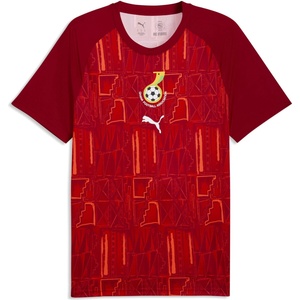 PUMA Mens Ghana Warn-Up Shirt World Cup 2026 - Red/Green