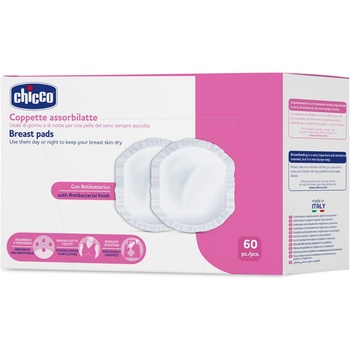 Chicco Антибактериални абсорбиращи подплънки Chicco, 60 броя (N0102)