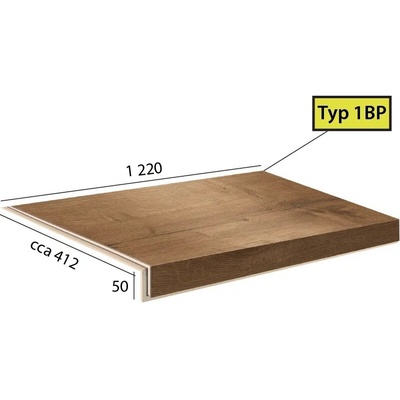 Karndean International Ecoline Step - 1 BP schod bez nosu 9521 Dub dymový