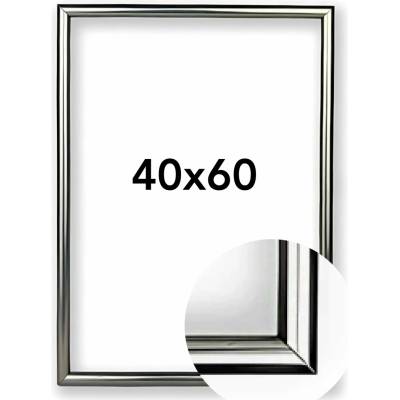 Fotorámeček BF Rozměr: 40 x 60 cm, Barva: Ocel, Typ zasklení: Plexi