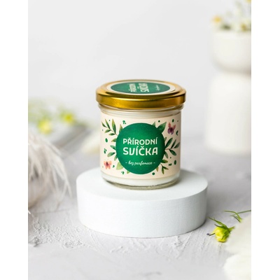 EcoHaus Přírodní svíčka bez parfemace 130 ml
