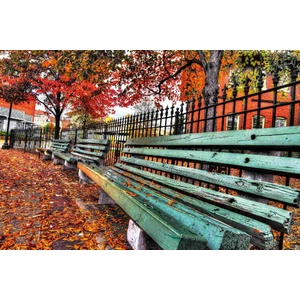 DIMEX ART Флизелинов фототапет градска пейка 375 x 250 см