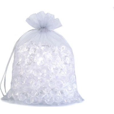 Dárkový pytlík 20x26 cm organza - stříbrná (5 ks)