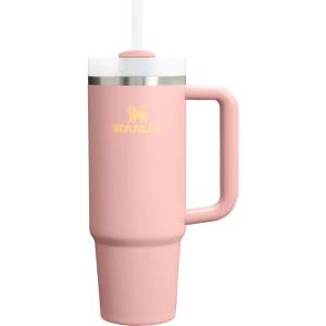 STANLEY Прасковен термос със сламка от неръждаема стомана 890 ml Quencher H2. O FlowState Tumbler Peach Rose - Stanley (100000148879)