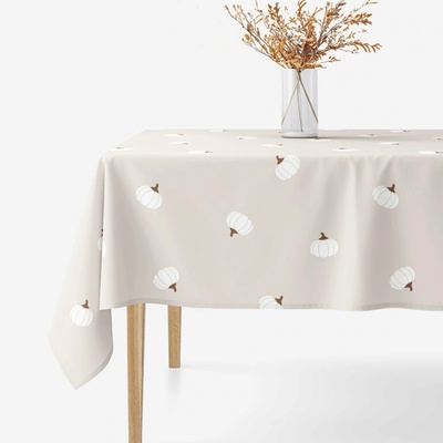 Goldea hranatý ubrus 100% bavlněné plátno dýně na krémovém 100x140 cm