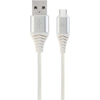 Gembird CC-USB2B-AMCM-1M-BW2 USB 2.0 AM na typ C (AM/CM), 1m, bílo-stříbrný