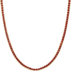 SAVICKI Тенис колие, злато 585, рубини, 4, 380К, 42 см