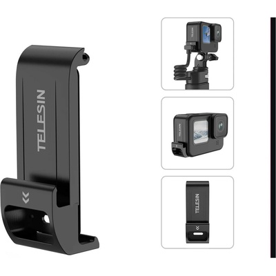 TELESIN Otevřená vyměnitelná boční dvířka s držákem na kabel ( HERO 9/10/11/12/13 Black ) GP-CLC-G11