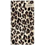 Sentio Джобен календар-бележник 8х15см 2027г Leopard