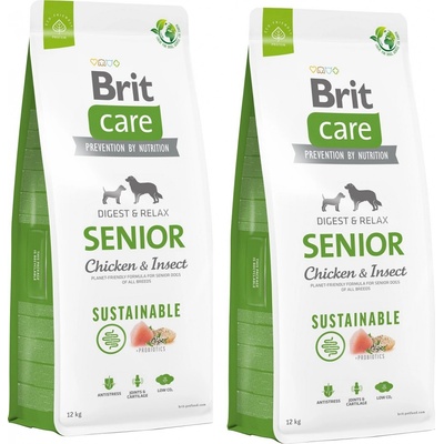 Brit Care Sustainable Senior Chicken & Insect 2 x 12 kg