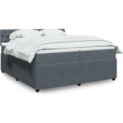 vidaXL 11461.3287837 Boxspring postel s matrací tmavě šedá samet