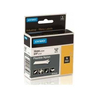 páska DYMO 18759 (18489) PROFI D1 RHINO Black On White Flexible Nylon Tape (19mm) (S0718120)