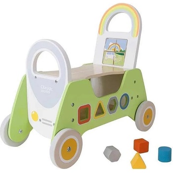 Classic World Дървена проходилка с активности Classic World, 2 в 1 (CW10509)