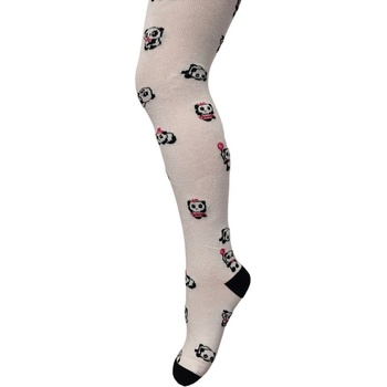 detské pančuchy dievča biele s pandou