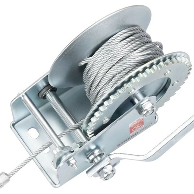 Naviják Strend Pro HW-100-800, račňový, ručný, oceľové lano L-10 m/4.8 mm, max. 800 kg