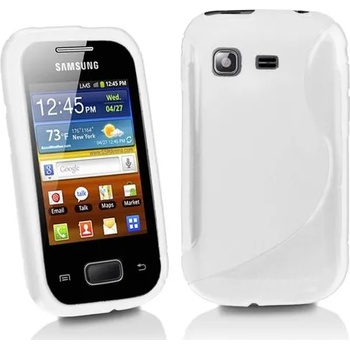 Samsung S5300 Galaxy Pocket Силиконов Калъф Бял + Протектор