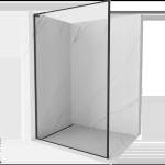 Mexen Kioto L стена за душ Walk-in 60 x 200 см, черна рамка, черна - 800-060-103-70-70 (800-060-103-70-70)