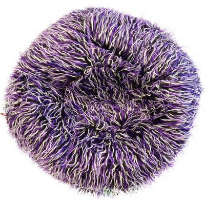 BeanBag Shaggy Multicolor white-black-purple
