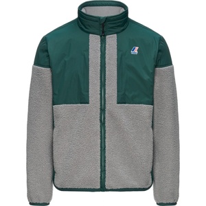 K-Way Мъжко поларено яке K-Way Sixte 4.0 Orsetto Fleece jacket - Green Dark Jungle / Grey Frost - размер M (005-6732-0212)
