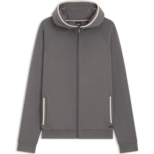 HUGO BOSS Яке Boss Mens BOSS Full Zip Hooded Jacket with Metal Logo Detail (Sense) - Dark Grey 025